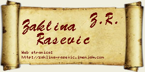 Žaklina Rašević vizit kartica